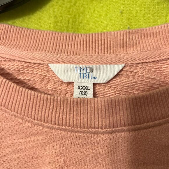 Baby Pink Blush Bell Sleeve Crew Sweater Blouse Nwt 3xl 22 plus - Picture 5 of 6